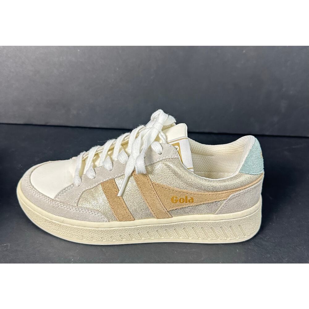 Gola Superslam Blaze Sneakers Womens Size 6.5 Gold Metallic Shimmer Shoes - Picture 8 of 10